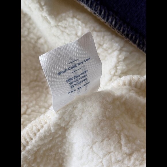 Marine Layer Sweater XL Adults White Pullover Fleece Crewneck Multi Stripe - Picture 10 of 10